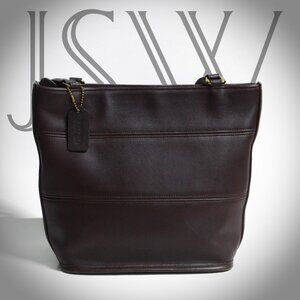 Vintage Brown Coach New York  9098 Tribeca Shopper Leather Tote Bag Made in USA